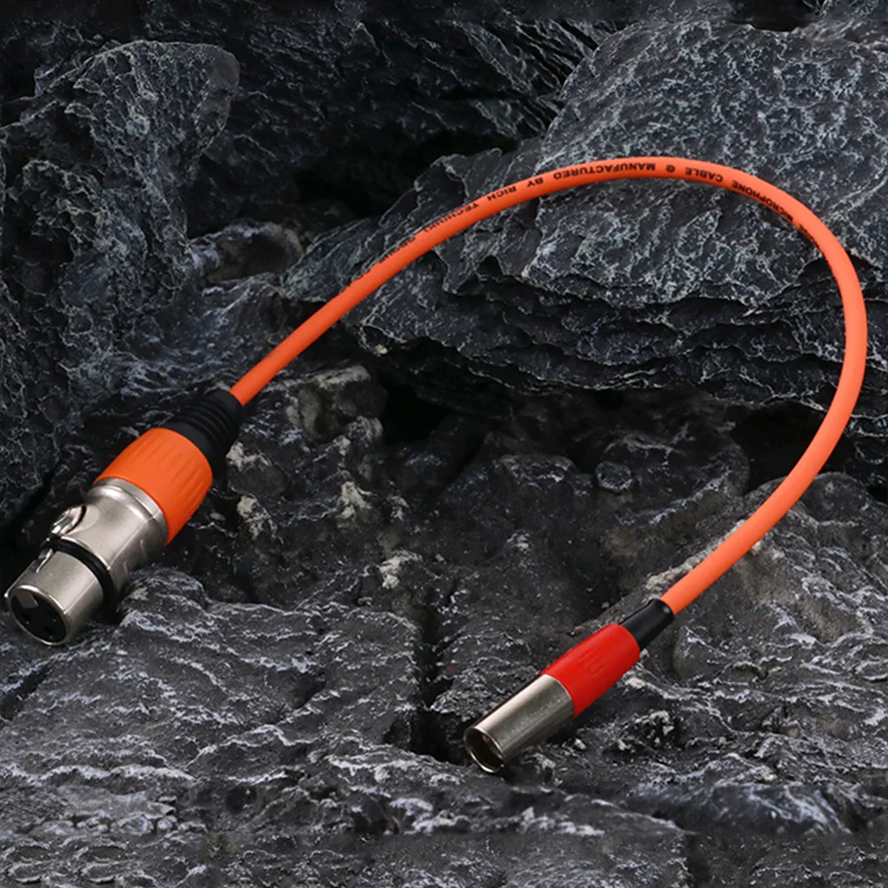 Mini XLR Macho para XLR Female Audio Extension Cable Adapter,3Pin XLR para Mini 3Pin XLR Cord para Lavalier Microfone e Camera Mixer