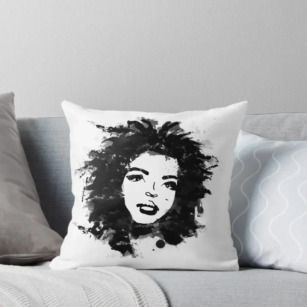 Lauryn Hill (monochrome) Throw Pillow Sofa Cushions Cover Decorative Sofa Cushion Cushion Cover pillow