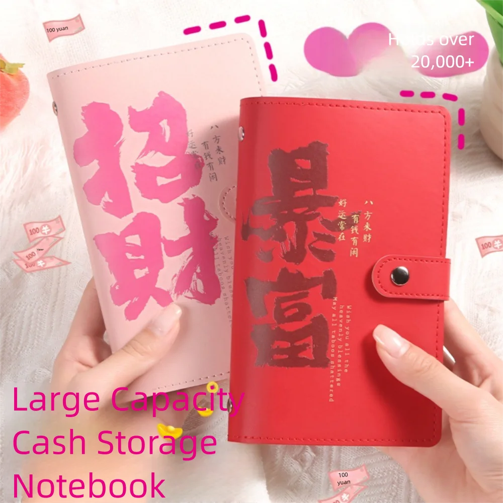 

Get Rich Overnight 100 Envelopes Money Saving Challenge Save Money PU Savings Binder Portable Waterproof