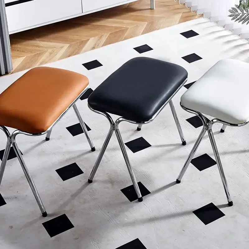 Bench Kitchen Dining Stool Chair Portable Dressing Square Dining Stool Interior Stackable Banco Plegable Portatil Room Furniture