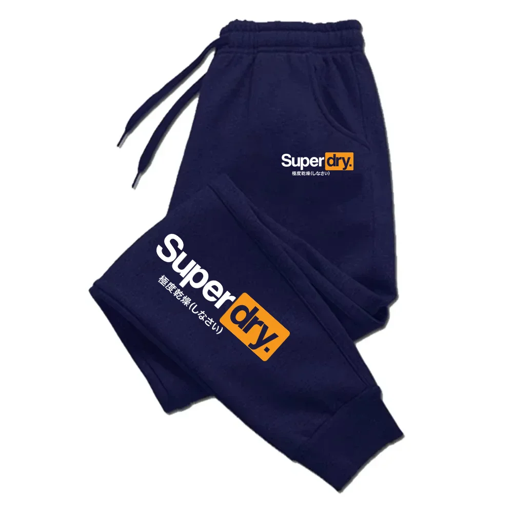SUPERDRY العلامة التجارية الجافة للغاية Harajuku طباعة تنوعا بلون الرياضة في الهواء الطلق اللياقة البدنية اليومية تنفس عارضة الرجال Sweatpants