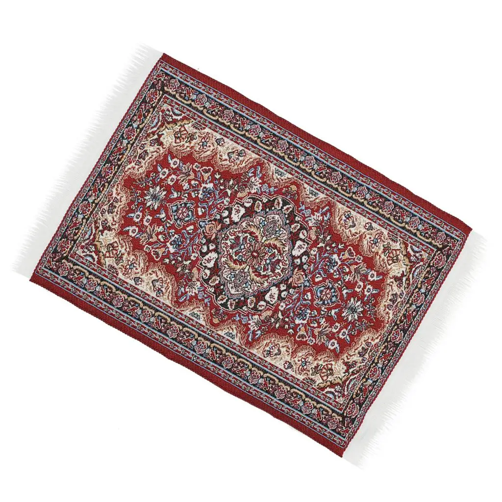 Mini tapis de sol Lea, accessoires de décoration bricolage, meubles de maison de poupées, 12e