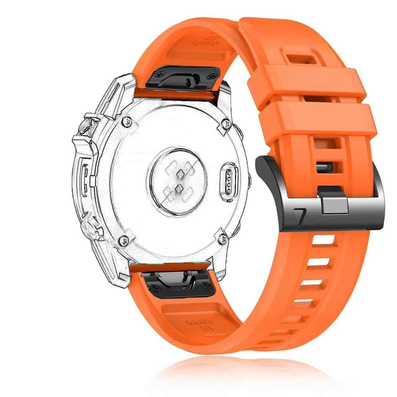 シリコーンブレスレット QuickFit スマートウォッチアクセサリー 22/26 ミリメートルガーミン時計 Quatix/フェニックス 8 51/47 ミリメートル本能 2 フィットネスリストバンド