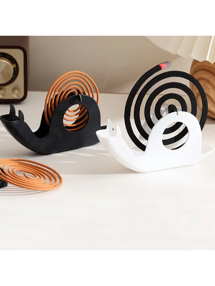 Incense Holders Coil Incense Burner Frame Plastic Mosquito Coil Holder Modern Repellent Incense Rack For Household Bedroom Patio