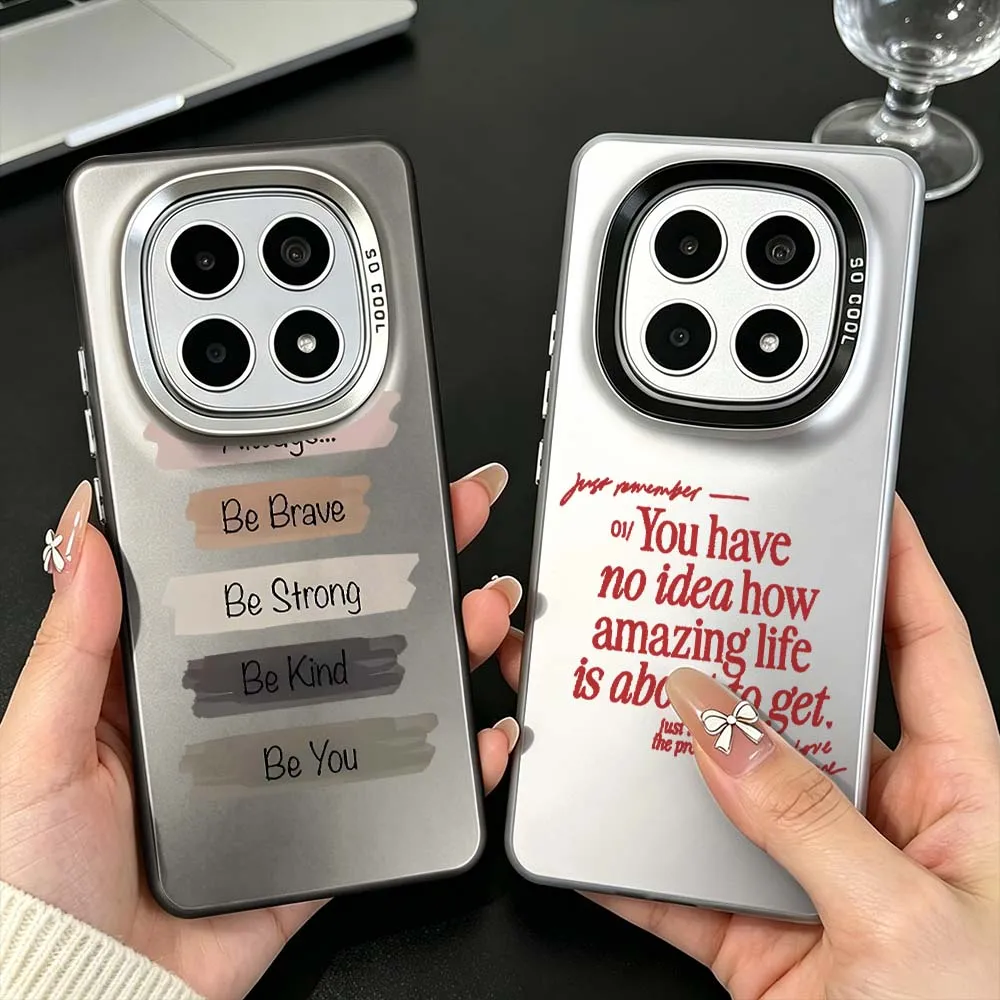 

Inspirational Phrase Art For Xiaomi MI Poco X7 X6 X5 X4 X3 M8 M7 M6 M5 F8 F7 F6 Pro Shockproof Plating Matte Cover Phone Case