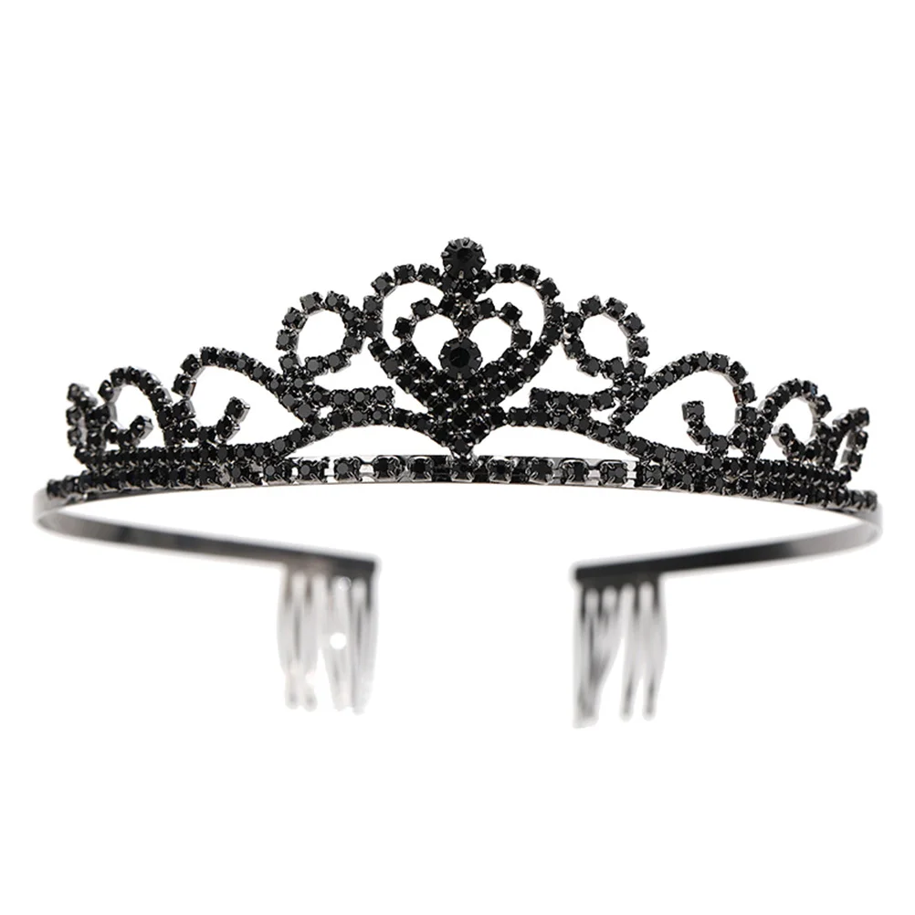 

Hair Accessories for Women Prom Black Crown Wedding Elegant Bridesmaid Headband