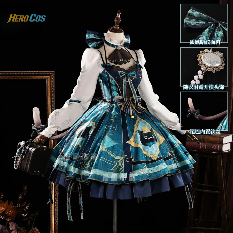 

Game Genshin Impact Lynette Cosplay Costume Lolita Dress For Hallowmas Christmas Role Play Women HERO Cos