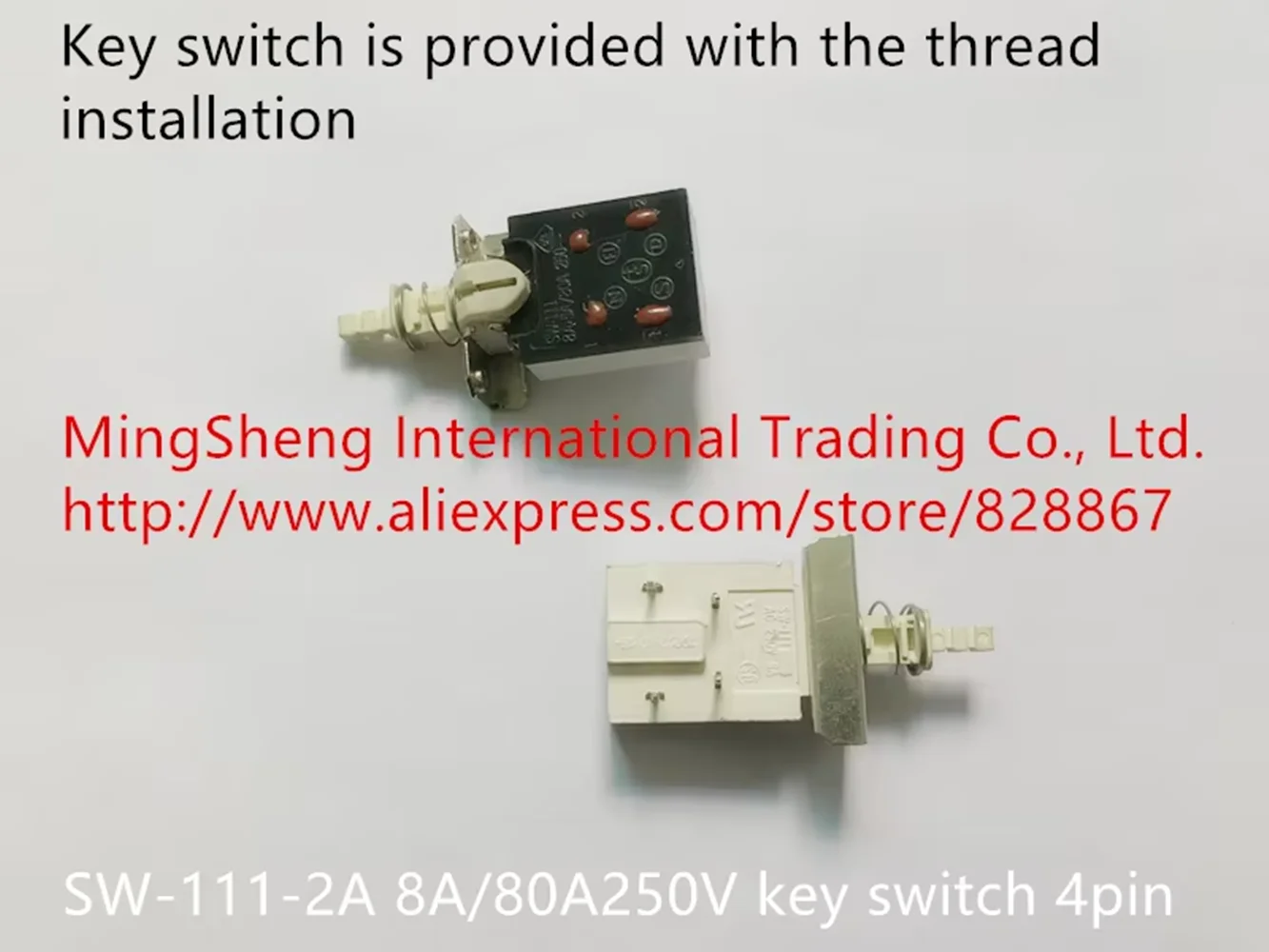 

Оригинальный новый 100% SW-111-2A 8A/80A250V 4-контактный кнопочный переключатель предоставляется с резьбой установки.