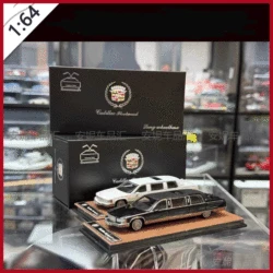 Premium scale model Cadillac Wood 1:64 Wood Extended die-cast Alloy model Collection Decorative toys, gifts for children.