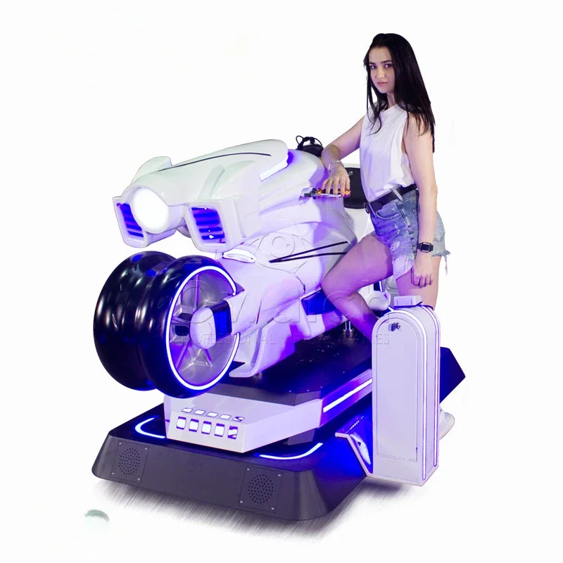 Amusement park theme park latest double match 9d virtual reality scene vr arcade motorcycle simulator