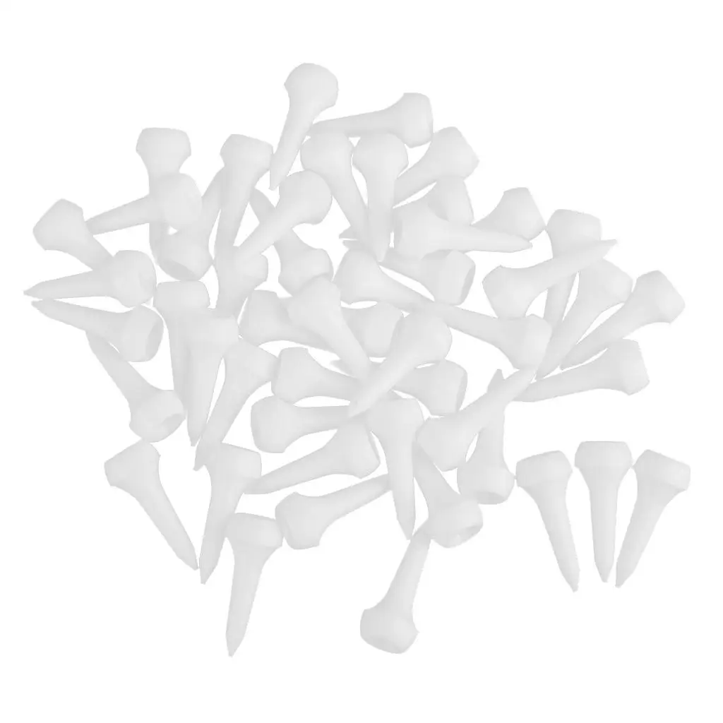 Pack Of 50pcs Professional White Plastic Golf Tee Tees 35mm (1 3/8 Inch)