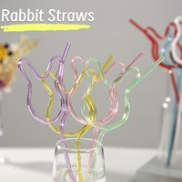 Crazy Silly Spirally Fun Colorful Drinking Straws Party Deco Plastic Reusable Hard Straws for Easter Celebration Spring Camping