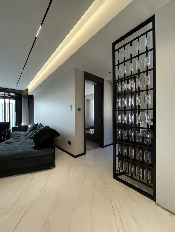 Customized Stainless Steel Art Glass Room Dividers Elegant Screens