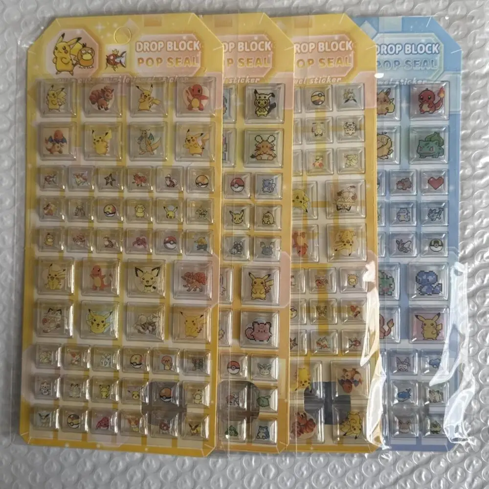 

Набор из 4 наклеек 3D-блоков с Пикачу, Джигглипаффом и Сквиртлом для декора блокнотов, пеналов, камер. Подарок для друзей.