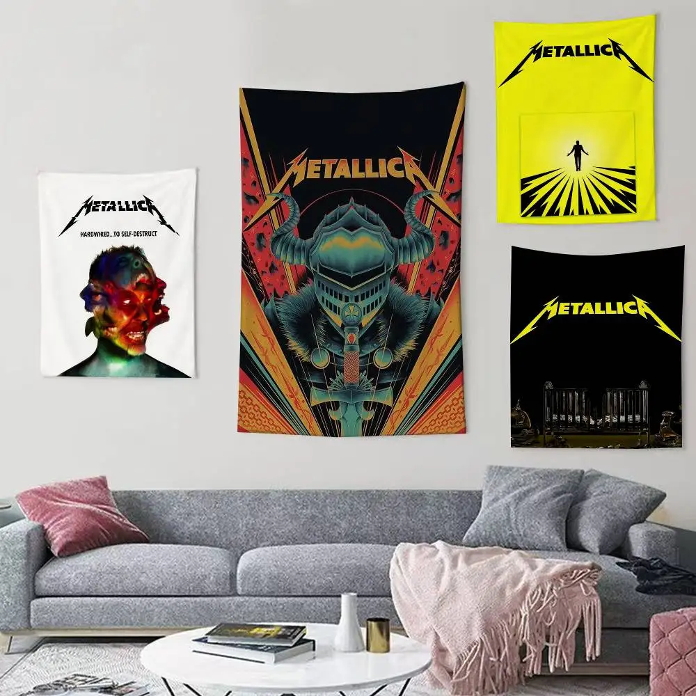 

72 S-Seasons M-Metallica Band Flags Wall Hanging Background Art Banner for Bedroom Home Outdoor Decor