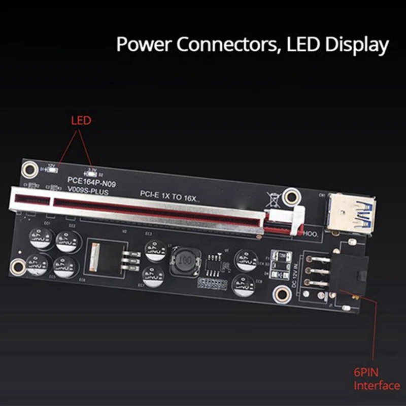 Pci Express Multiplier Pcie 1X To 4 5 6 USB 3.0 Expansion Card Pcie 1 To 4 Hub Riser 009S Pci Express X16 For BTC Mining