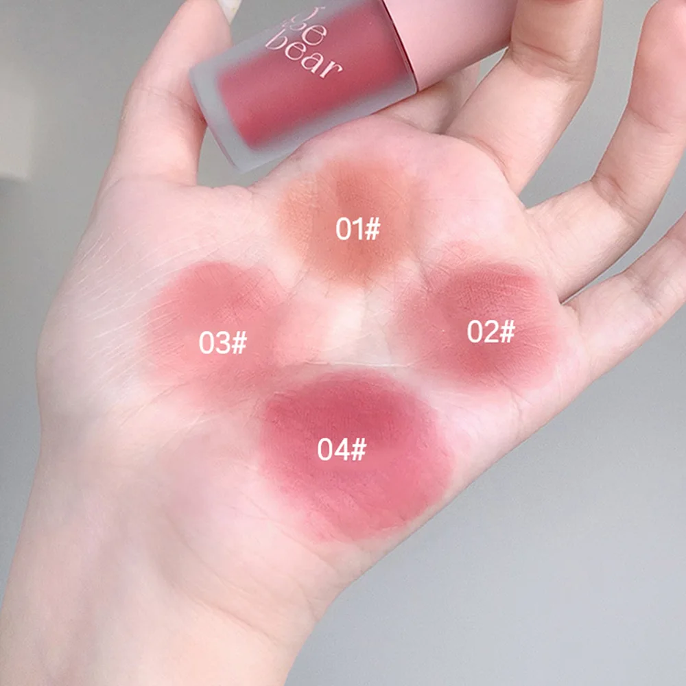 Gege Bear Smooth Multi-Purpose Cream, Expansão Cor Blush, Sombra de Olho, Não é Fácil de Desvanecer, Nu, Matte, Veludo, Lip Glaze