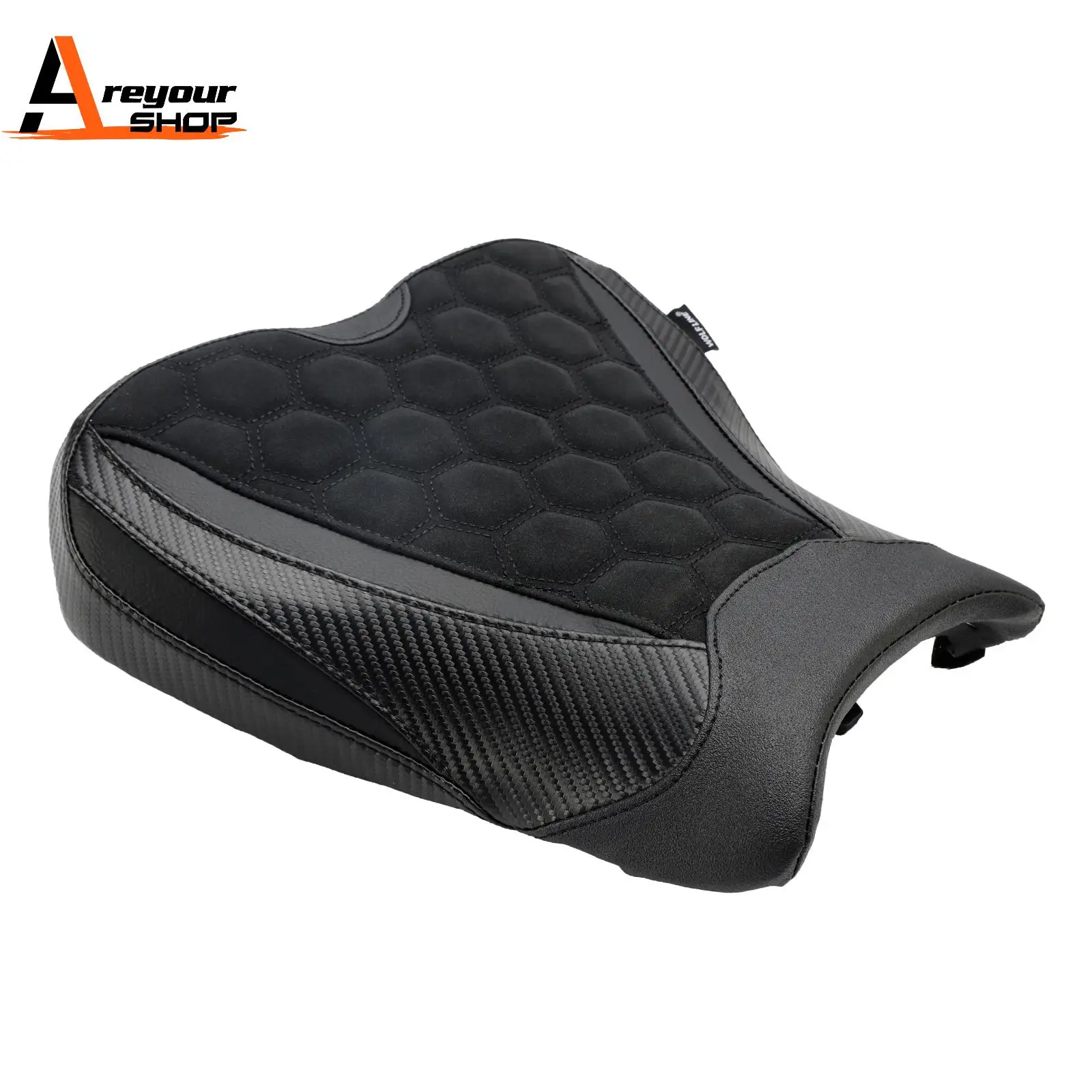 

Переднее сиденье водителя, подушка Raider из искусственной кожи, подходит для KAWASAKI Ninja ZX-4R RR 2023, черный