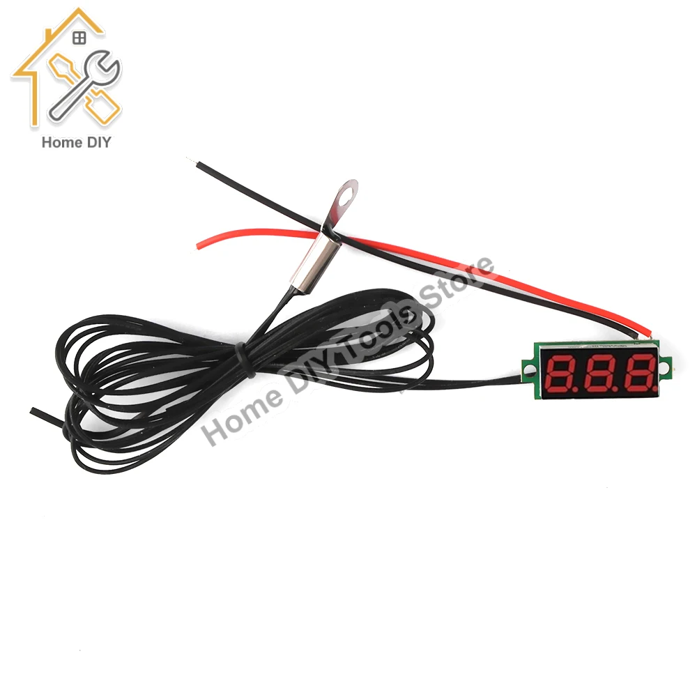 DC4-28V Digital Thermometer -50~210℃/-58~410℉ Temperature Sensor Thermometer Tester With NTC Waterproof Metal Probe