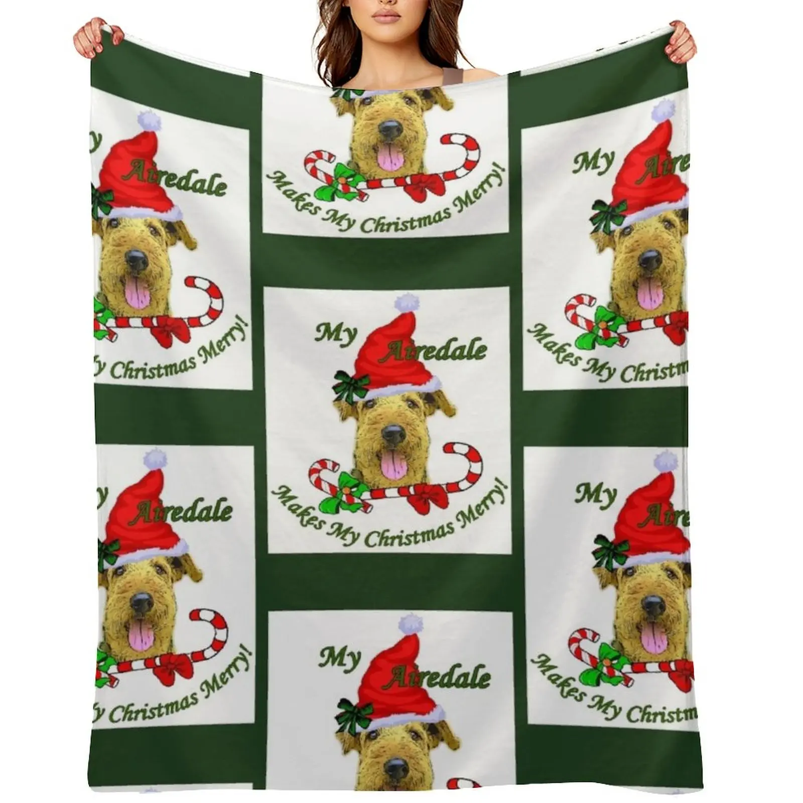 

Airedale Terrier Christmas Gifts Throw Blanket decorative Softest Cute Plaid anime Blankets
