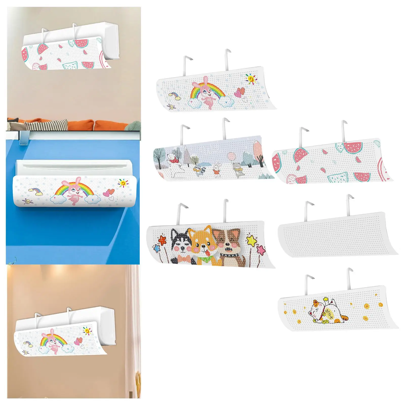 

Регулируемый по углу наклона дефлектор кондиционера с фиксированной длиной для предотвращения прямого обдува