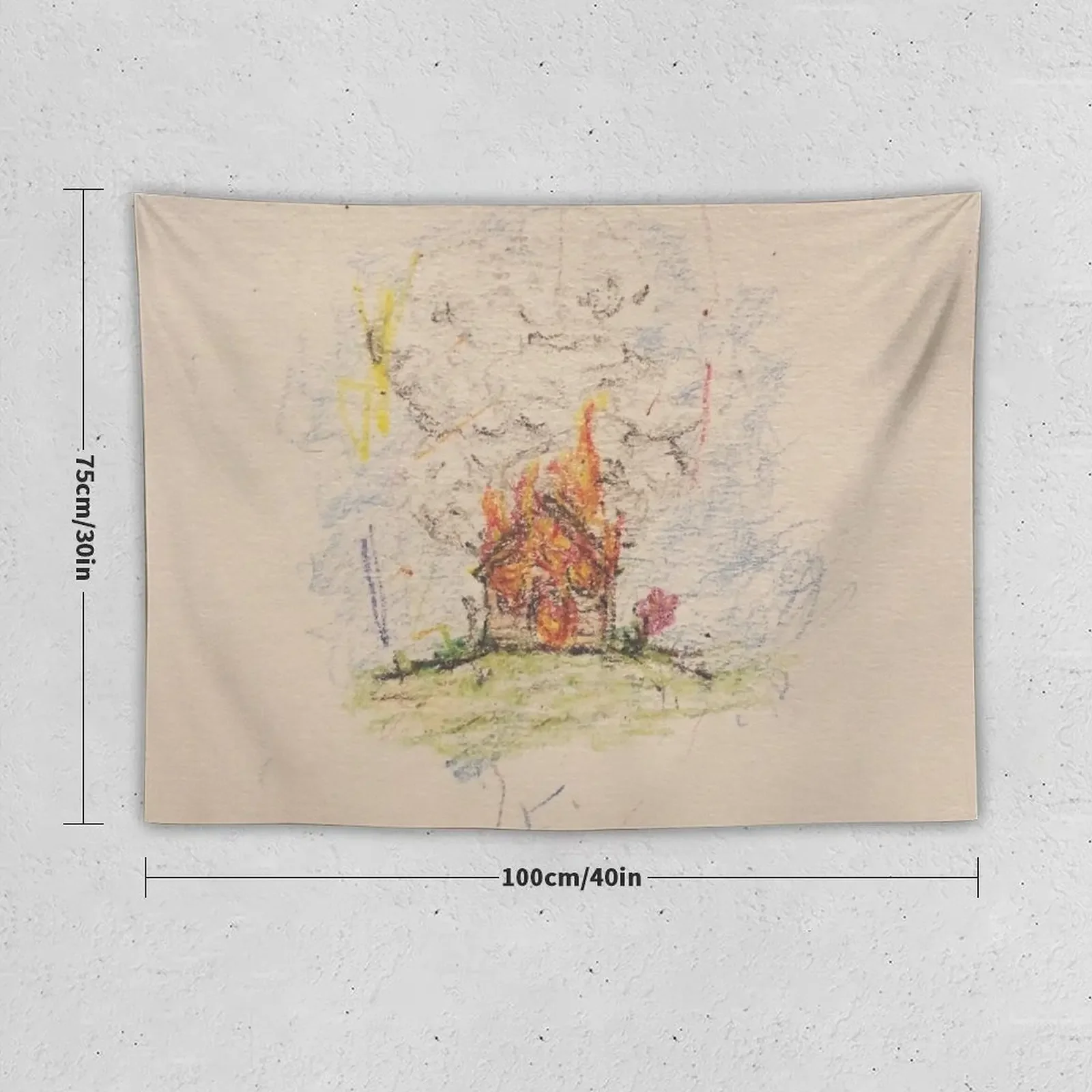 isaiah rashad house is burning Tapestry Wallpaper Decoration Bedroom Tapestry