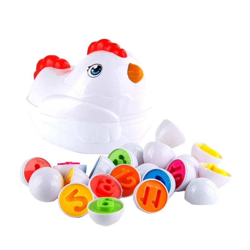 Baby toys paired with smart eggs for early education, color, shape, cognition, twisting eggs