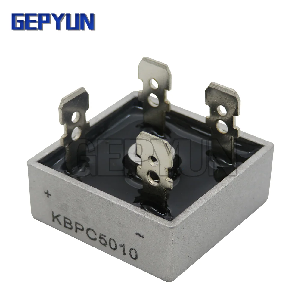 1PCS KBPC1510 KBPC2510 KBPC3510 KBPC5010 SKBPC5016 15A 25A 35A 50A 1000V Diode Bridge Rectifier kbpc5010 Gepyun