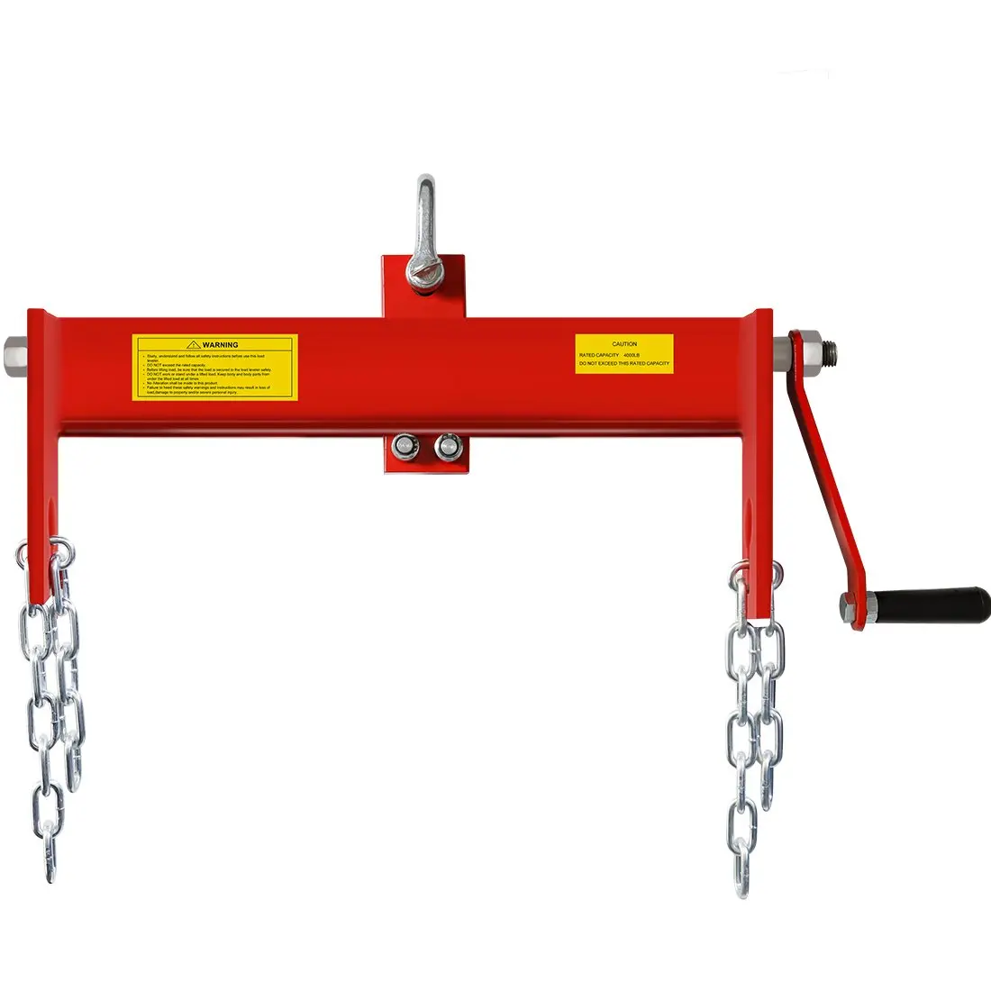 Heavy Duty Steel 4000lbs Engine Hoist Load Leveler Shop Crane Cherry Picker with 2 Chains