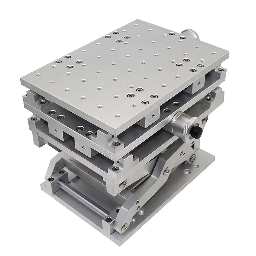 

Laser Marking Engraving Machine Portable Workbench Moving Lifting Table Optical Experiment XYZ 3 Axis Sliding Table 21x15x15CM