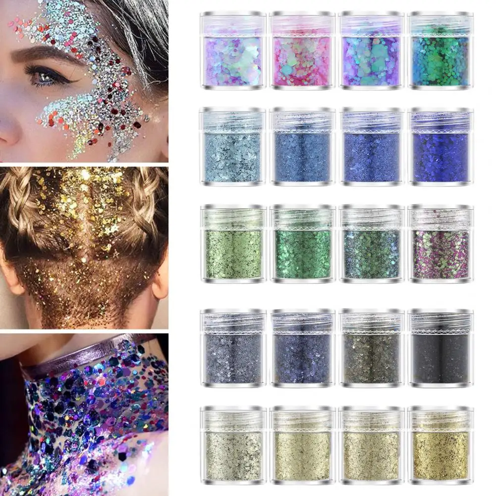 

4 Boxes Laser Gold Silver Mix Size Nail Art Glitter Sequins DIY Sparkly Charm Pigment Flakes Gel Nail Decor Nail Supplies