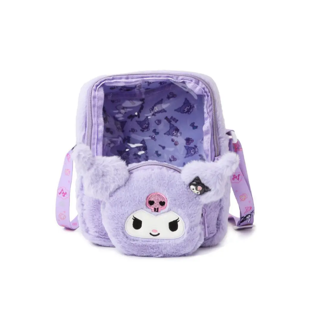 Bolso cuadrado de dibujos animados de Hello Kitty, bolsa de felpa Sanrio, muñeca de garra transparente dulce, monedero, regalo de joyería, nuevo, Verano