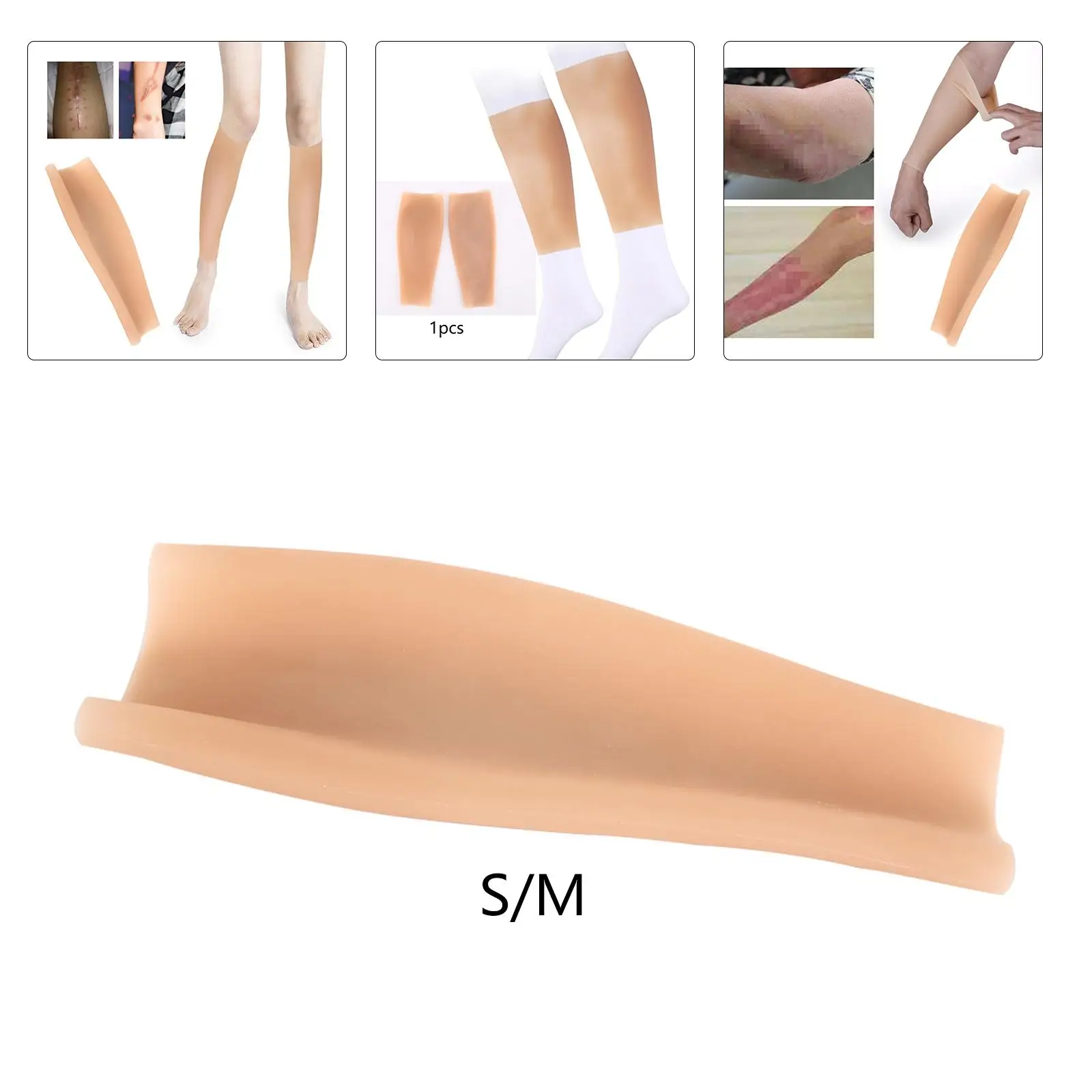 Silicone False Arm Calf Sleeve Wearable Cover Lifelike Fake Leg