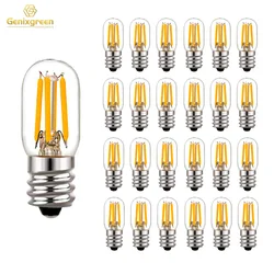 T20 2W Dimmable Edison Led Bulbs E12 E14 Tubular Led Filament Bulbs Tube Clear Glass 2200K Refrigerator Hanging Mini Night Lamps