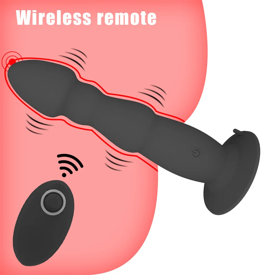 

Wireless Remote Control 10 Speeds Silicone Anal Plug Vibrators G Spot Vibrator Dildo Butt Plug Sex Toys For Men Masturbator