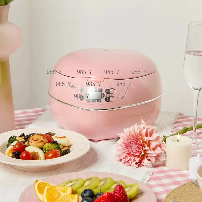 220V 300W Heart-Shaped Rice Cooker, 1.8L Smart Home Cooker for Porridge & Cake Making