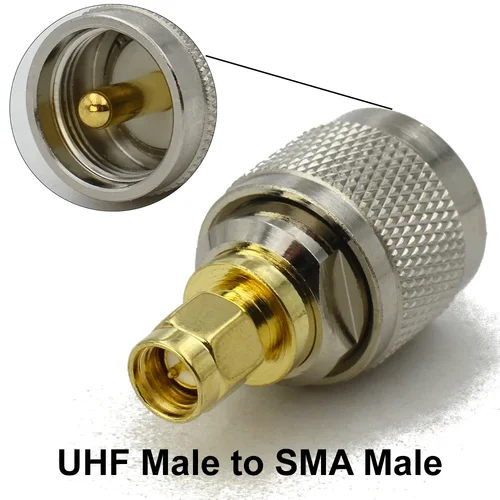 Imagen 2 del producto Conector UHF a SMA SO239 PL259 enchufe macho y conector hembra adaptador RF de brida de 4 orificios latón recto para Radio CB/talkie Talkie