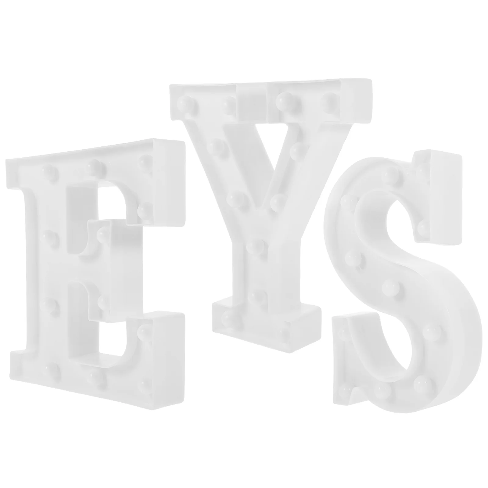 3 قطعة علامة النيون ثلاثية الأبعاد الأبجدية الجدار الخفيفة لغرفة النوم بار ديكور المنزل Led مصباح الليل نعم ضوء حفل زفاف الديكور