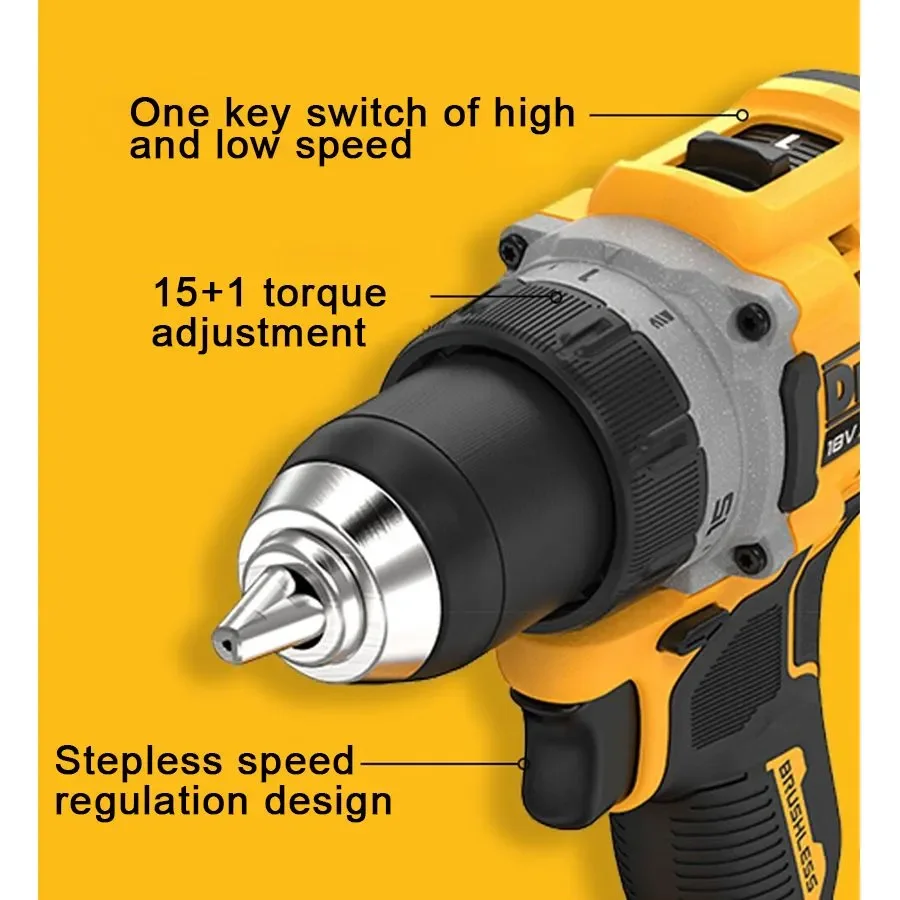 DEWALT DCD800NT Cordless Brushless Drill/Driver 20V 2000 rpm in TSTAK Case Without Battery & Charger Rechargeable Electric Drill