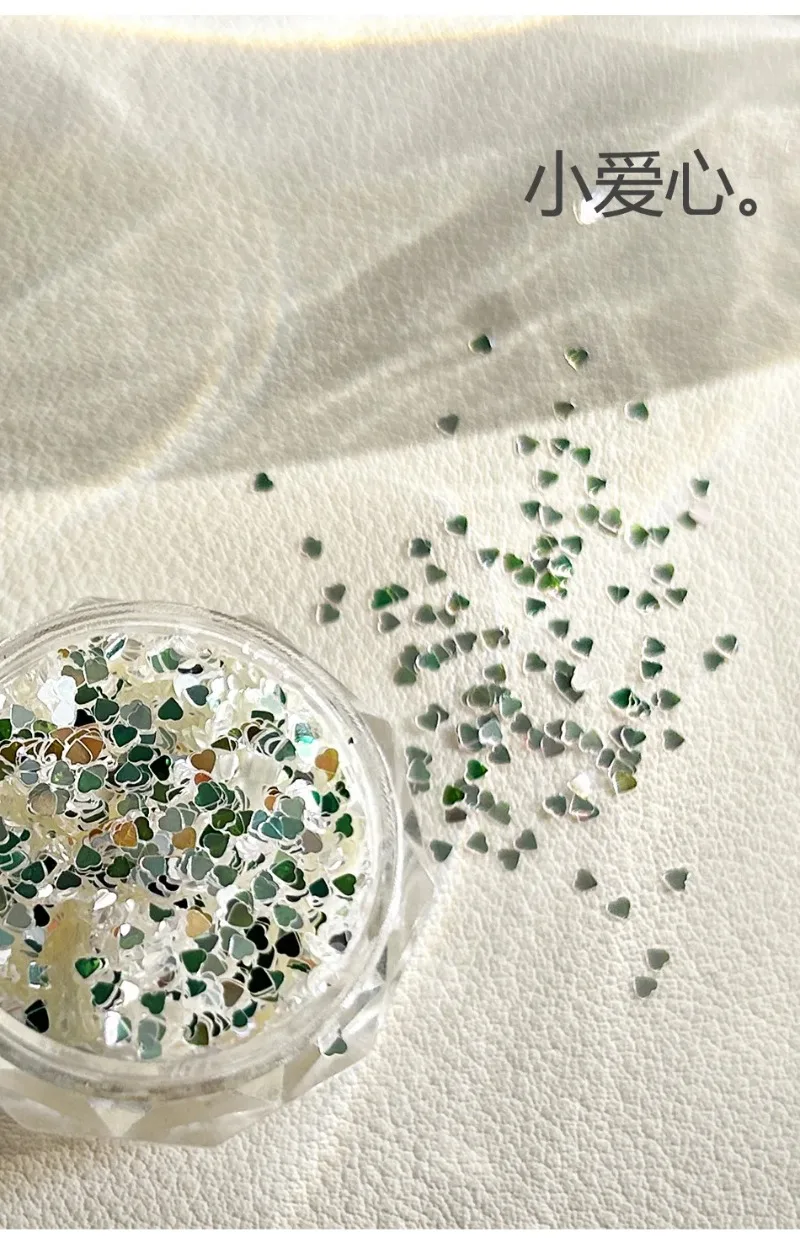 1 Box glänzender Mini-Stern-Glitzer, dünner Mond, passendes Nagelzubehör, handgefertigte tragbare Nagelmaterialien, Dekoration – Detail 3