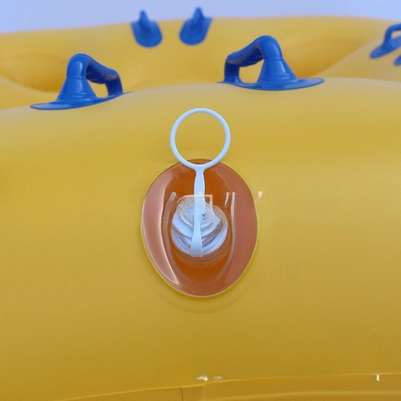 PVC inflatable four-person circle, thickened leather raft, large horn four-leaf clover leather raft
