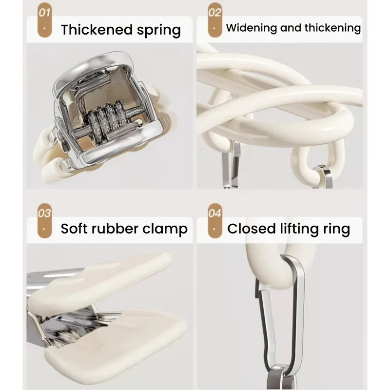 1/2 Stück 20-Clip ​ ​ Wäscheständer ​ ​ Winddicht zum Aufhängen ​ ​ Sockenhalter für Kleiderschrank und Hosen ​ ​ Multifunktionaler Organizer für Unterwäsche – Detail 2