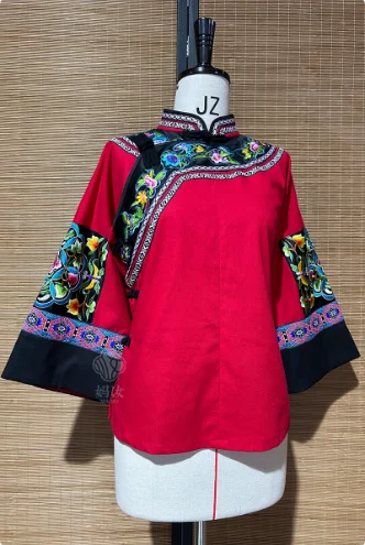 

Chinese Hmong Women's Breathable Cotton and Linen Clothing