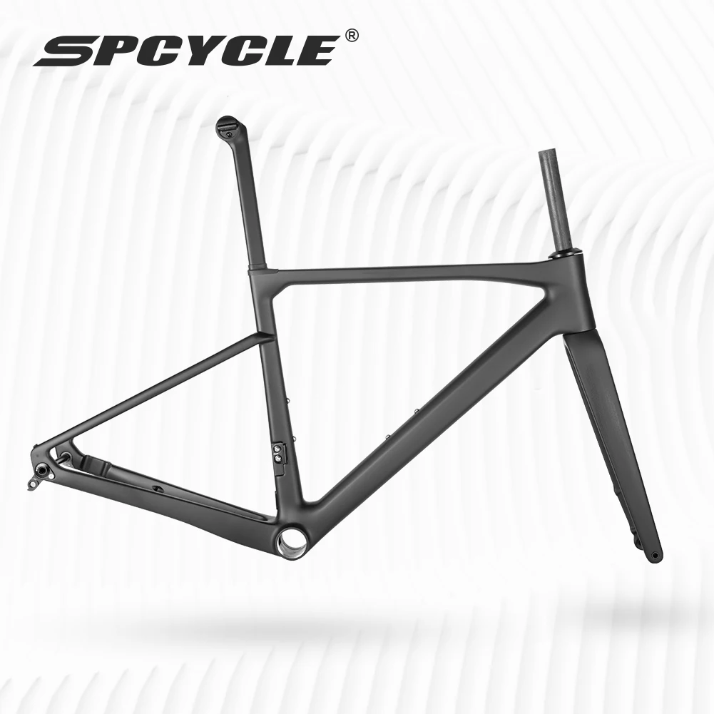 

Spcycle 053D-SL T1000 Карбоновая рама шоссейного велосипеда Дисковый тормоз Полный интегрированный трос 700x32C Карбоновая рама шоссейного велосипеда