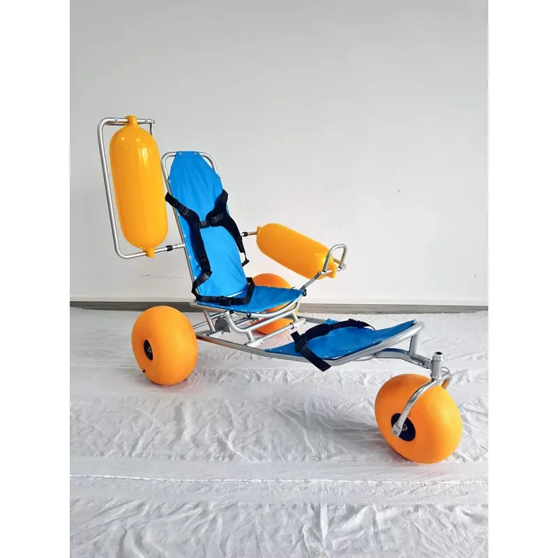 Floating Beach Wheelchair, Balloon Tires for Water Sand, Lightweight Wheelchair Smooth Movement