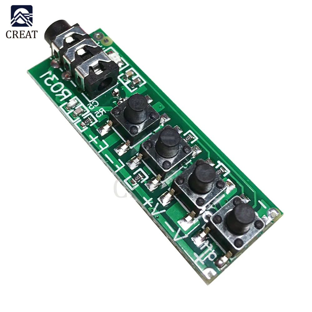 RDA5807 Two-channel Stereo FM Radio Module FM Receiver Board 76.0MHz~108.0MHz DC 2.8V-12V