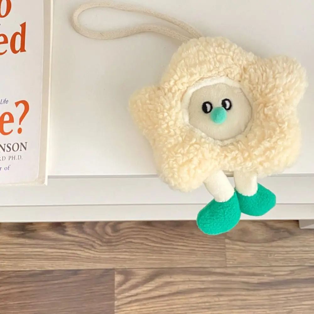 سلسلة مفاتيح زهرة كاواي ، قلادة إبداعية قطيفة ، حلقة مفاتيح كرتونية ، جديدة