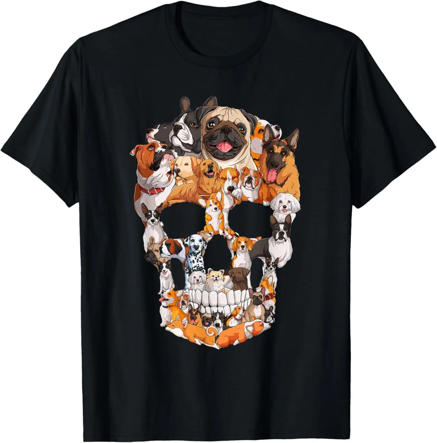 

NEW Dog Skull dogs paw lover Halloween costume men women T-Shirt S-3XL