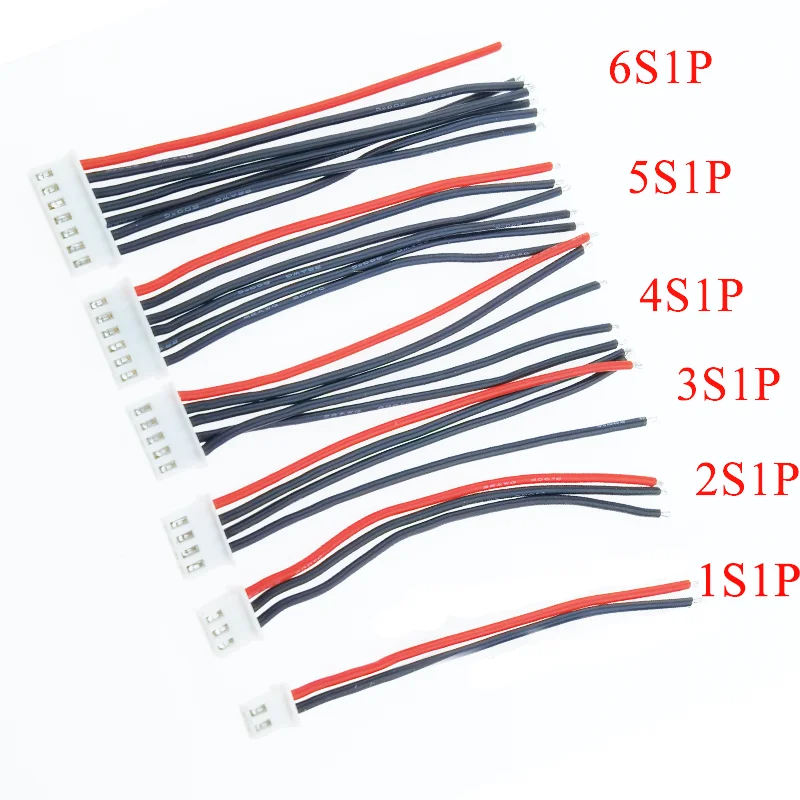 10Pcs/lot 2s 3s 4s 5s 6s LiPo Battery Balance Charger Plug Line/Wire/Connector 22AWG 100mm JST-XH2.54 Balancer cable for RC toys