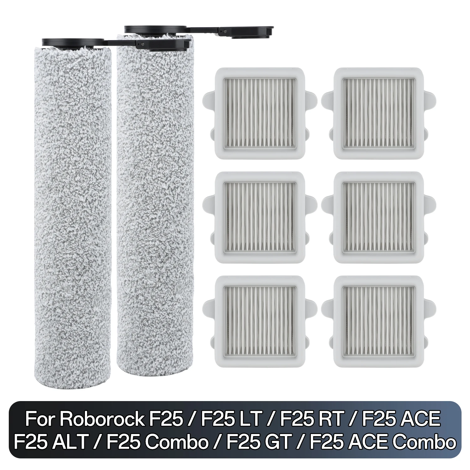 For Roborock F25 /F25 ACE /F25 Combo /F25 ALT/F25 LT/RT/GT/XT/BX Brush Roll HEPA Filter Wet Dry Vacuum Cleaner Replacement Parts